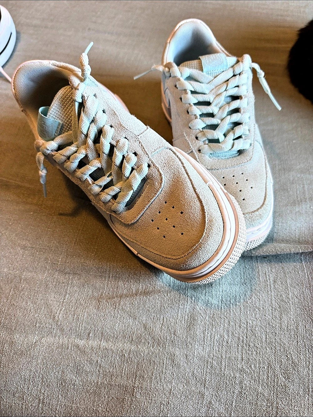 Nike Air Force 1 PLT.AF.ORM teal suede Sneakers